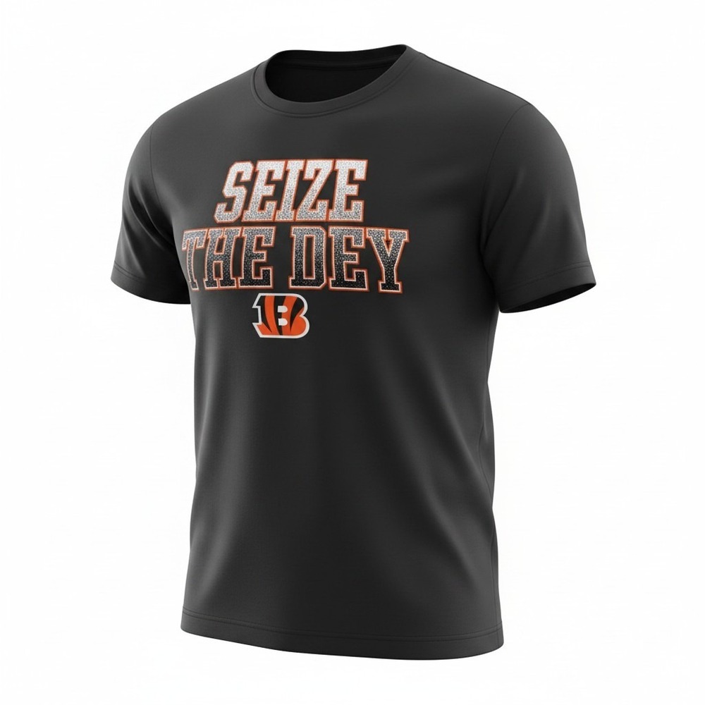 Fanatics Cincinnati Bengals Seize The Dey T-Shirt Mens Large Black NFL Football